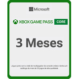 Xbox Game Pass Core 3 Meses - Xbox One Series Xs - Brasil