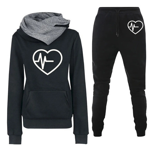 Conjunto De Pantalones Tipo Suéter De Dos Piezas Con Cuello