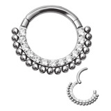 Piercing Septum Clicker Bolita Micro Cristal Titanio Mirame