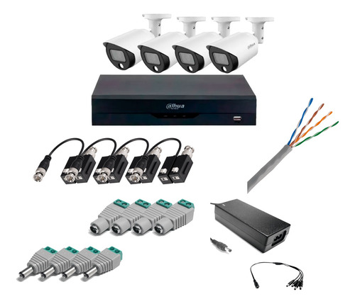 Kit Dvr 8ch 5mp, 4 Cam 5mp Full Color, 100m Utp, Accesorios