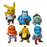 Figura De Acción De Pokémones Con Ropa De Moda 6 Pcs 