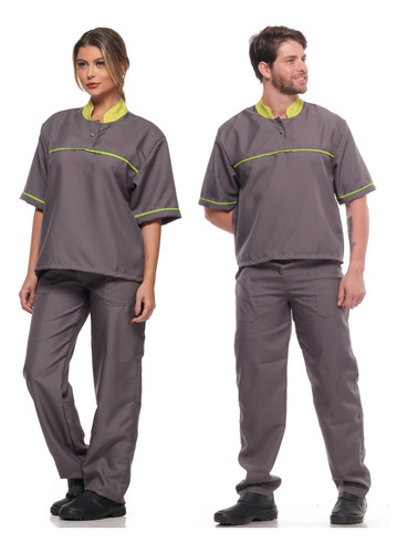 Conjunto Uniforme Unissex Para Limpeza Queima De Estoque 