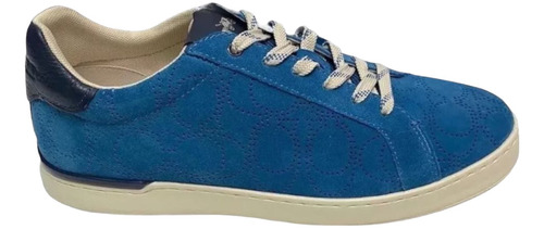 Tenis Coach Velvet Suede G5111 Azul Para Hombre - Original