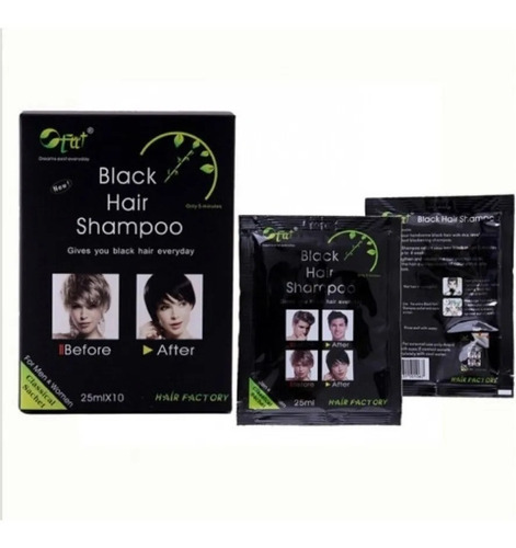 Shampoo Tinte En 5 Min - Black Hair  Uni - g a $116