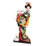 Estatuilla Étnica Popular De La Muñeca Del Kimono Japonés