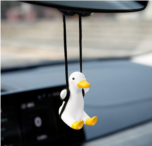 Colgante De Patito En Columpio Para Retrovisor De Coche Auto