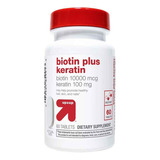 Biotina 10000mcg Plus Keratin 100mg  - 60un Up & Up Imp Eua