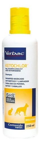 Ketochlor Shampoo Antiséptico Virbac Perros, Gato Y Caballos
