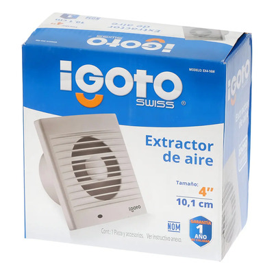 Extractor De Aire Igoto Empotrable 16w Ex416w , Color Blanco Blanco | Meses sin interés