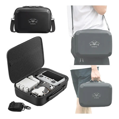 Estuche Protector Para Dji Mini 4 Pro | Funda De Transporte Con Acolchado Eva | Impermeable Y Resistente A Golpes | Para Dron, Control Dji Rc 2, 5 Baterías, Accesorios | Incluye Correa | Color Negro | Meses sin interés