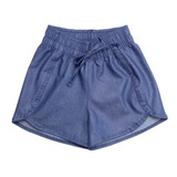 Shorts Bermuda Jeans Leve Infantil Juvenil Roupa De Menina