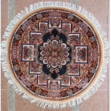 Tapete Original Persa Importado De Irán Circulo 1.00x1.00 Cm