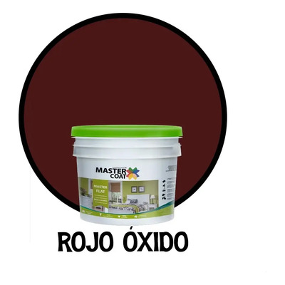 Pintura Vinil Acrílica Master Coat Rojo Óxido Mate 4L Interior Exterior | Envío gratis