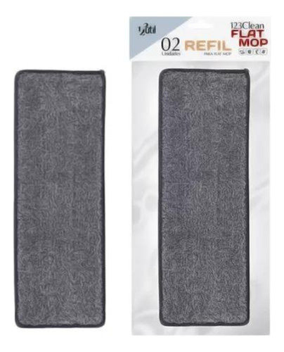 Refil Mop Flat Lava E Seca  Microfibra 2 Unidades Balde