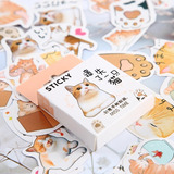 Stickers Gato Kawaii  Scrapbook Bullet Journal  45 Pz