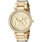 Reloj Michael Kors Parker Mk5784 Dorado Para Dama Brillantes