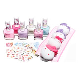 Kit 18 Art Spa Infantil 6 Esmaltes 6 Stickers 6 Gomitas Nena