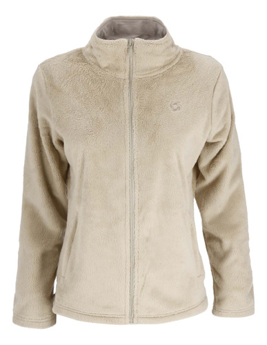 Chaqueta Peludo Vislan Mujer Beige Doite