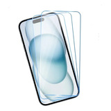 Mica De Cristal Templado 9d Para iPhone 15 (2 Piezas)