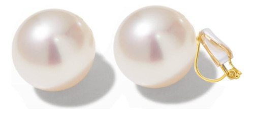 Pendientes De Clip De Perlas Blancas Para Mujer, Pendientes 