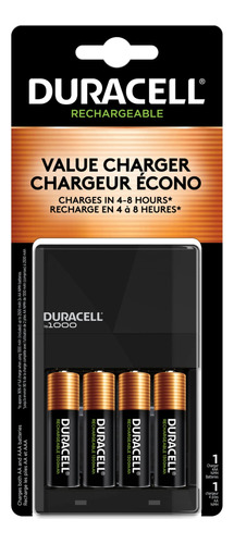 Duracell - Ion Speed 1000 Cargador De Batería Con 4 Baterías
