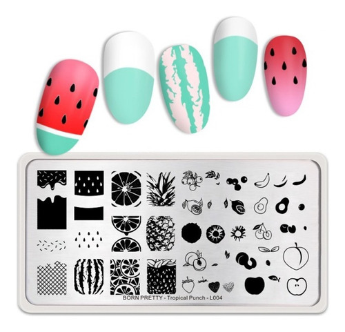 Placa Stamping Born Pretty Tropical Punch L004