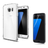 Capa Capinha Para Samsung Galaxy S7 Edge + Película Gel