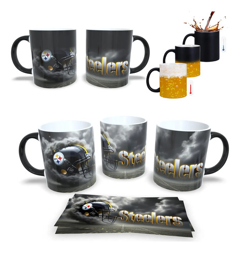 Taza Magica Equipos De La Nfl Varios Diseños (más Broquel)