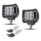 Par Faros Auxiliar De 6 Led 18w 12v-24v Moto 4x4 X2u