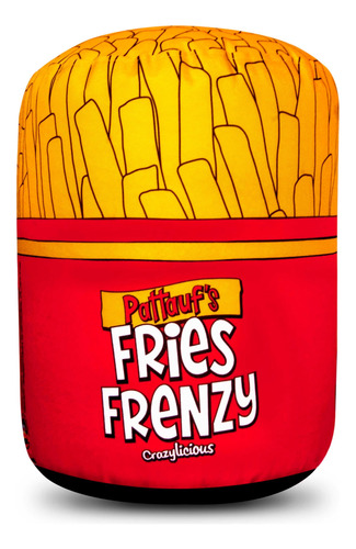 Puff Puf Semirigido Microperla Funda Lavable Fries Frenzy 