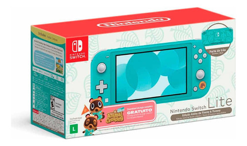 Console Nintendo Switch Lite Edição Limitada Animal Crossing