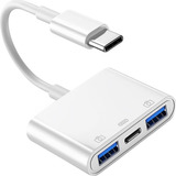 Adaptador Otg Duplo Usb 3.0 Para Usb-c Para iPhone 15 E iPad