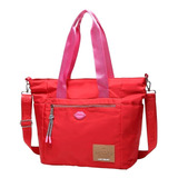 Carteras Las Oreiro Original Tote Bag Bandoleras Mujer Color Rojo 22097 Color De La Correa De Hombro Rojo Diseño De La Tela Liso