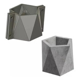 Molde Maceta Triángulos Verticales Cemento N10 - Detta3d