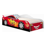 Cama Solteiro Carrinho Speed Vermelho Infantil Com Colchão