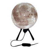 Lampara Luna 3d Litofanía 21cm Diámetro Velador De Noche