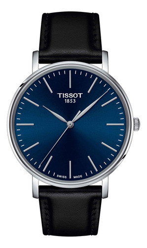 Reloj Tissot Everytime Cuero Azul