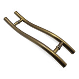 Puxador Para Porta Inox Em Forma De S 60cm Bronze