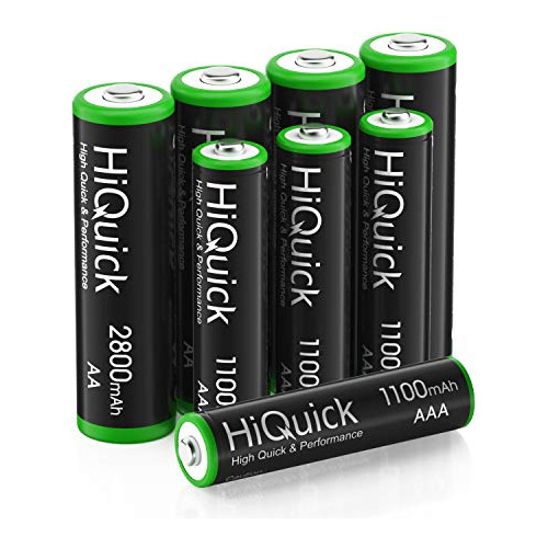 Combo De Pilas Recargables Aa Y Aaa, 2800mah Pilas Reca...