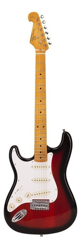 Guitarra Eléctrica Para Zurdo Sx Vintage Series Fst-57 Stratocaster De Tilo 2000 2-tone Sunburst Brillante Con Diapasón De Arce