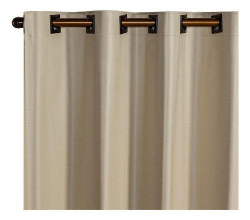 Cortina Blackout 100% Corta Luz Pvc 2,80m X 2,80m Varão Cor Bege