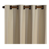 Cortina Blackout 100% Corta Luz Pvc 2,80m X 2,80m Varão Cor Bege