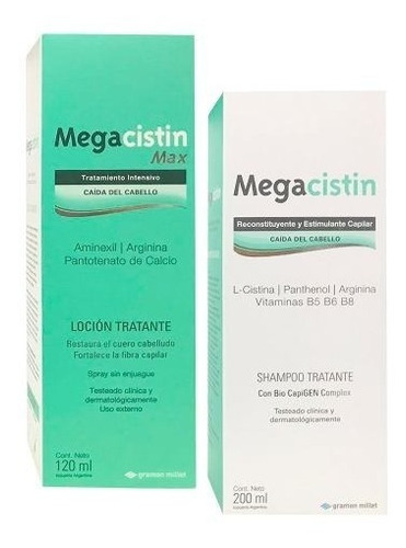 Combo Megacistin Shampoo + Locion Anticaida Fortalecedor