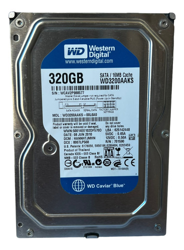 Disco Rígido Interno Hd 320gb Wd3200aaks Western Digital