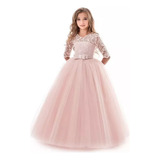 Niñas - Vestido De Princesa Con Lazo, Vestido De Fiesta