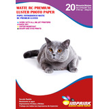 Fotográfico Papel Premium Rc Luster A4/260g/20 Hojas