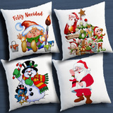 Almohadones Navideños 30x30 Decorativos X 5 Unidades Regalo