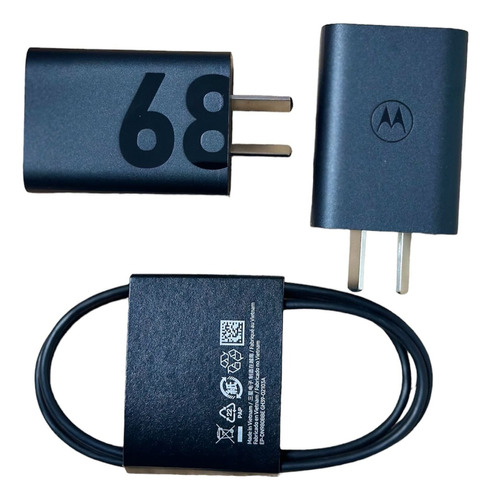  Cargador Motorola 68w Turbo Power Tipo C 100% Original Cabl