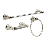 Set Accesorios Para Baño -2toalleros 1portarrollo Niquel Cep