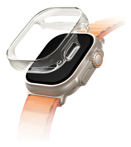 Protector Antigolpe Para Apple Watch Ultra 49 Mm - Marca Uniq - Modelo Garde - Transparente